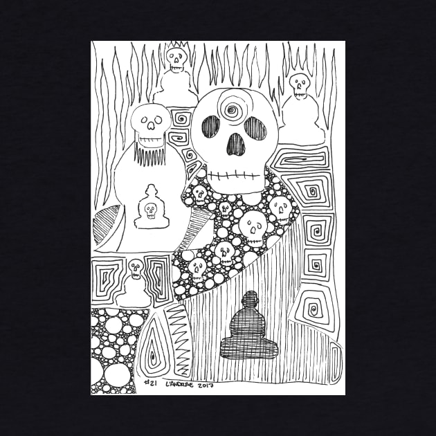 Skulls & Buddha Number 21 by AleHouseDrae